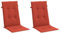 vidaXL Hochlehner-Auflagen 2 STK. Melange Rot 120x50x4 cm Stoff
