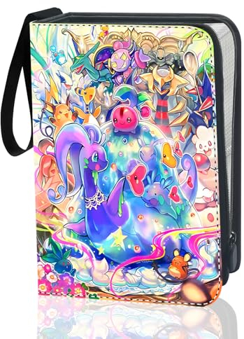 Sammelalbum für Karten, 55 Seiten 440 Karten Kapazität Sammelkarten Album, Karten Sammelalbum 4-Pocket, Karten Ordner Hefte, Tragbarer Wasserdichter Kartenhalter Sammelheft, Geschenk für Kinder.(004)