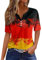 Deutschland Trikot,Deutschland Trikot Em 2024 Damen,Damen Fanartikel Kurzarm T-Shirts Fussball Flagge Sport Shirts Trikot Deutsch Loose Fit Shirt für Damen Casual Fan-Outfit,Schwarz,L
