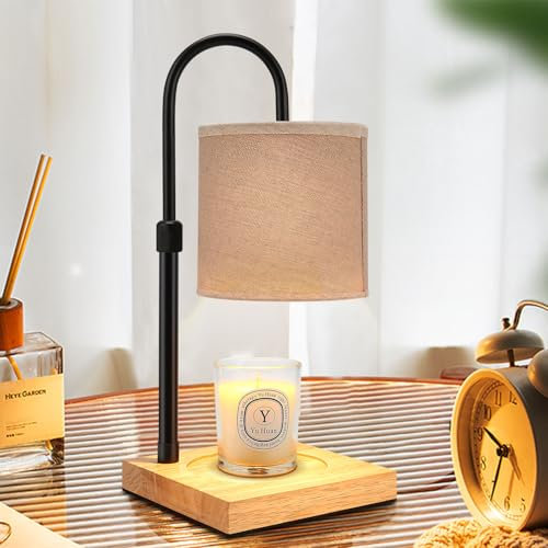 xudengw Candle Warmer Lamp,Electric Adjustable Candle Lamp with Timer Dimmable,Wax Melts Candle Lamp Warmer for Scented Jar Candles with 2 Bulbs,Candle Lamp Warmer for Home Decor,Gifts for Mom