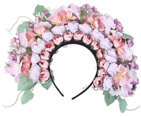 Azxcvbnm Wunderschöner Seidenblumen-Haarschmuck, elegantes Haar-Accessoire mit Blumen-Akzent für Brautjungfern