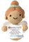 TOYMIS 12,5cm Positiver Gehäkelter Schutzengel, Gehäkelte Engelpuppe Handgefertigt Gehäkelte Schutzengel-Ornamente mit Positiver Karte Gestrickter Positiver Engel zur Ermutigung Dekoration
