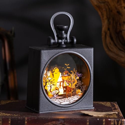 Gaming Things for Room under 50 Halloween Decorations Children's Portable Pumpkin Kindergarten Party Scene Layout Props Atmosphere Ornaments. Halloween Projector (D, 9.5x4.9x12.3cm)