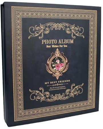 MKLHAVB Fotoalben Aufbewahrung Scrapbooking 6 Zoll Vintage Fotoalben Fotoalbum Rahmen 500 Taschen for Kinder Kinder Boxed Album Picture Case Geeignet für Jubiläumsalben, Hochzeitsalbum