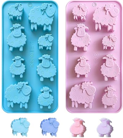 2 Stücke Kleiner Schafform, Süße Tierische Silikonform, Schokoladenform, Diy Dessert Candy Biscuit Form, Küchenbackutensilien