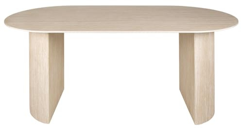 Lisa Design Maeva - Table à Manger - Bois Effet travertin - 6 Personnes