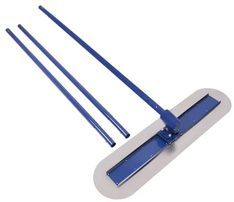 Betonverteiler 120×30cm Stahl mit Griffe 1.8m Betonglätter Betonschieber Beton Glätter Teerverteiler Splittschieber für Verputzarbeiten Blau