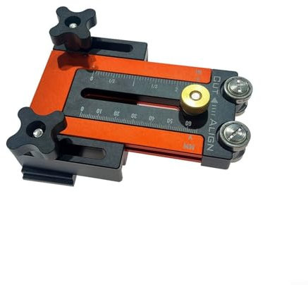 Woodworking Table Saw Guide Rail With Dual Scale Measurement System For Precision Cutting Aluminum Alloy Sliding Fence Adjustable 76-173mm(Orange)