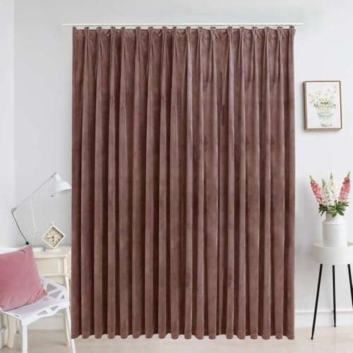 Sophrelle Tenda Oscurante con Ganci Velluto Rosa Antico 290x245 cm Rosa,134527
