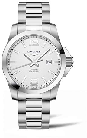 Longines Herren Uhr Automatik Tauchen 43mm Silber Edelstahl L3.778.4.76.6 Conquest Watch