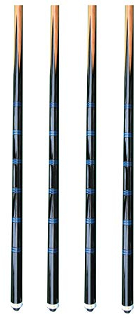 Gamepoint 4 Einteilige Hausqueues Billard-Queues Eco, ca. 140cm mit ca. 12 mm Schraubleder