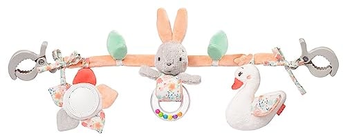 Fehn Kinderwagenkette Spielzeug Schwanensee – Baby Mobile Kette mit niedlichen Figuren zum Aufhängen an Kinderwagen, Babyschale oder Kinderbett – Zubehör für Babys und Kinder ab 0+ Monaten