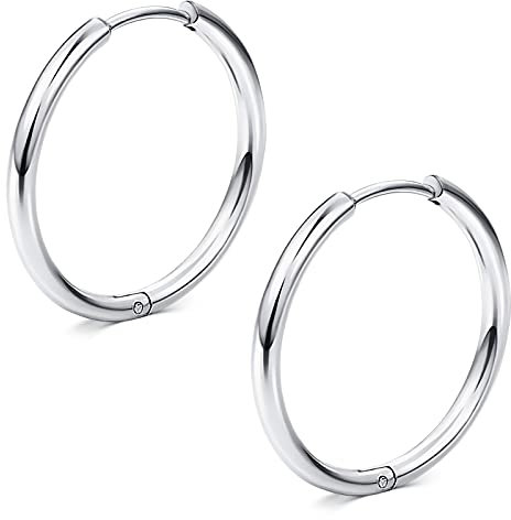 Funseedrr Acero quirúrgico Huggie Bisagra Pendiente Segmento Anillo Aro Mujeres Hombres Joyería Piercing