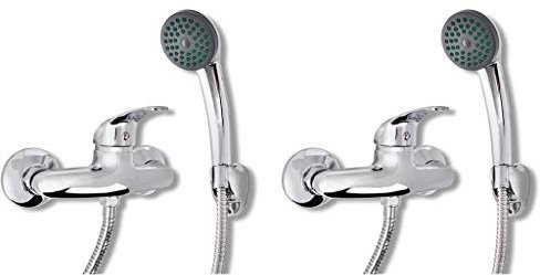 vidaXL 2X Miscelatori Doccia Bidet Lavandino con Soffione Rubinetteria Bagno