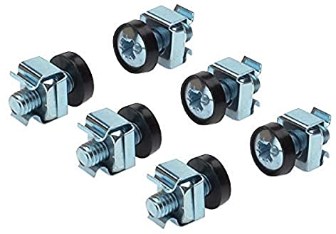 PremiumCord Rack-Montagesatz, 4x M6-Schraube, 4x Mutter, 4x Kunststoffscheibe