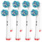 FFYan 8 Stück Aufsteckbürsten kompatibel für Oral B, Cross Clean Brush Kompatibel für Zahnbürsten Ersatzbürsten, weiß
