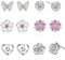 Silver Stud Earrings for Women,S925 Sterling Silver Stud Earrings Cute Deer Butterfly Heart Silver Studs Cubic Zirconia Hypoallergenic Silver Earrings,Sterling Silver Earrings Stud Sets