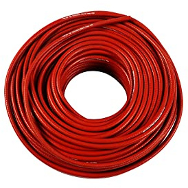 FMIC.PRO Tuyau en silicone renforcé pour vide, 1 m, rouge, 8 mm