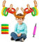 Weihnachten Aufblasbares Ringwurfspiel, Rentiergeweih Wurfspiel Kinder Outdoor Indoor Weihnachtsspiel, Ring Toss Game Spiel Ring Wurfspiel Weihnachten Spiel, Spiele für Draussen Party Gadgets