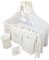 Bello24 - 14 Teiliges Kinderbettwäsche Babybettwäsche Komplettset ohne Bett Bestickt mit Teddybär auf dem goldene Sternchen (100x135 cm)