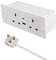 Btstil Desk Recessed Power Strip with USB C, Desk Power Socket with 2AC + USB A + USB C, Multiple Socket Outlets Flush-mounted with 1.8M for Office, Kitchen (White)