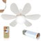 Ventilatore da soffitto silenzioso da 42cm con luce e telecomando, ventilatore da soffitto con lampada 30W e portalampada E27 3 velocità 3 colori dimmerabili 6 pale per camera da letto, cucina (30W)