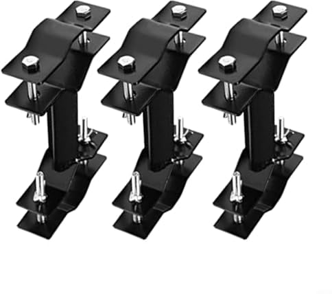 Parasol Stand Patio Umbrella Deck Holder Flashlight Holder Railing Post Clamp 3 Pack Black