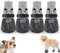 4 Paar Hundesocken Anti Rutsch, Hundesocken, Indoor Anti-Rutsch Socken für Hunde, Weicher Verstellbarer Pfotenschutz, Hundesocken für Hunde (Schwarz)