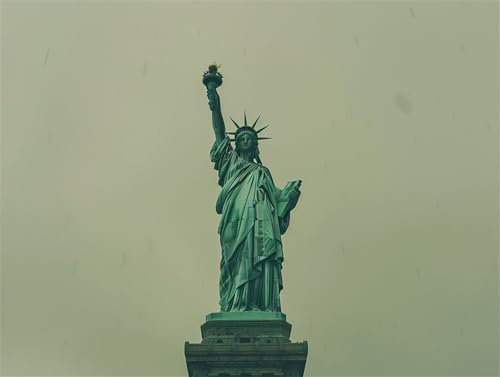 Malen Nach Zahlen Erwachsene Freiheitsstatue, New York Malen Nach Zahlen Erwachsene Klein 20x30cm, DIY Handgemalt Ölgemälde mit Pinseln und Acrylfarbe für Zimmer Deko Aesthetic, Geschenke für Frauen