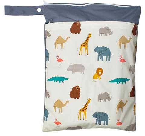 JJHXM 1 Pieza 30 * 40cm Bolsa Impermeable,Bolsa Ropa,Bolsa Impermeable,Bolsa de Pañales,Bolsa Ropa Sucia,Bolsa para muda Infantil con 2 Cremallera,para Viaje Playa Piscina
