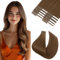 Benehair Tape in Extensions Echthaar, 20Pcs 40g Invisible Tapes in Extensions Echt Haar, Remy Tape Haarverlängerungen Menschliches Haar, Seidig Gerade Echthaar Extension Tapes, 30CM Mittelbraun