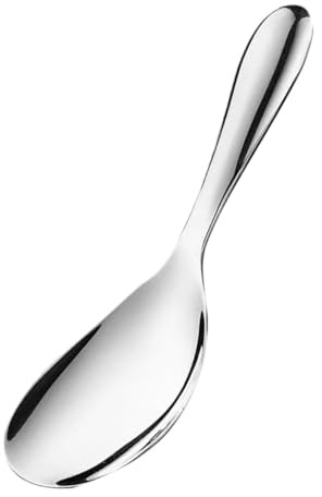 JECOMPRIS Cuillère À Riz En Acier Inoxydable Avec Grande Tête Ergonomique Pagaie De Riz Polyvalente Pour Service Et Préparation Facile En Cuisine