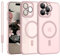 iPhone 14 Pro Hülle mit MagSafe, Hanyhülle iPhone 14 Pro Magnetisch Leicht Dünn Matte Touch Kameraschutz, Kratzfeste Anti-Gelb rutschfest Schutz Stoßfest Hülle für iPhone 14 Pro Rosa