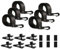 Nudorpn Lot de 6 Sangles de Protection pour bâche de Piscine, Enrouleur de bâche avec Bandes de Fixation et Pinces, Accessoires de Piscine pour Une Utilisation Universelle et Robuste