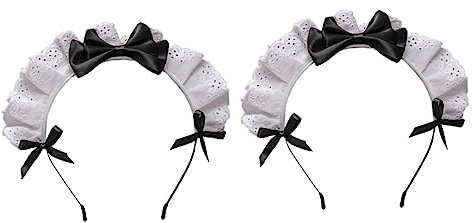 CLISPEED 2 Stück Schleife Stirnband Süßes Haarzubehör Dame Bogen Haarzubehör für Frauen Kopfbedeckung Klammer schleifen haarspange Haarband Mädchen Haarzubehör Süßes Stirnband Stoff Schwarz