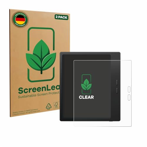 ScreenLeaf Schutzfolie für Boox Go Color 7 Gen II | 2 Stück Transparenter Displayschutz Made in Germany Klare Displayschutz-Folie Kratzfest