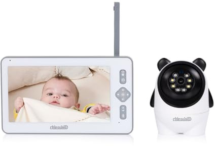 Chipolino Babyphone Titan Kamera 7 Zoll LED-Leuchten Schlafmodus Bildzoom VOX weiß