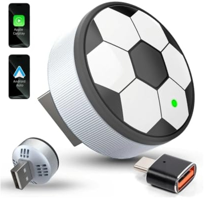 duoleey Wireless Carplay Adapter and Android Auto, Connection Fast Stable | 2026 Upgrade, 2-phone Switching, Auto‑Reconnect, USB C/A, Mini Plug & Play for Cars with Wired Carplay for iPhone & Android
