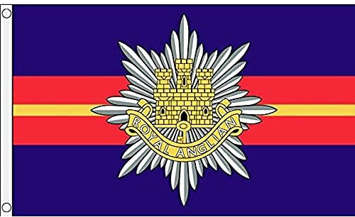 AZ FLAG - Flagge Royal Anglian Regiment Von Vereinigtes Königreich - 150x90 cm - Britische Fahne 100% Polyester mit Messing-Ösen - 110g