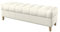 Furninero - Raffinierte gepolsterter Sitzbank Sitzhocker Sitzruhe Betthocker Ottomane, mit Stauraum, Gerundete Beine, 140 cm breit, Majestic Velvet Creme Stoff (Licht zu reinigende), Ecru