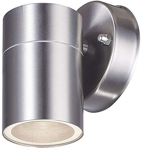 etc-shop Edelstahl Wand Leuchte Fassaden Außen Down Strahler Hof Garten Lampe im Set inkl. LED Leuchtmittel
