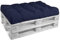 Beautissu Sitzkissen Palettenkissen Outdoor 120x80 cm – Gepolsterte Auflagen für Paletten Europaletten Palettensofa Lounge Kissen Outdoor Palettenmöbel Palettenpolster Blau – Style