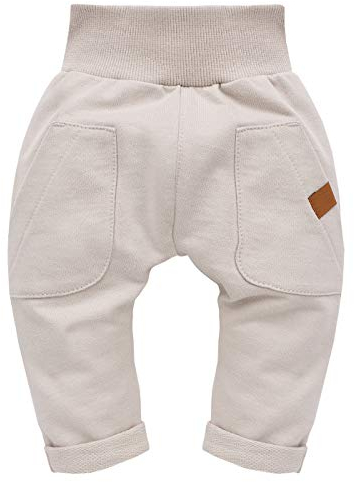 Pinokio - Nice Day - Baby Hose / 100% Baumwolle, beige Jogginghose, Haremshose Pumphose Schlupfhose- elastischer Bund, Unisex (80)