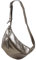 SH Leder echt Leder Damen Unisex Brusttasche für Festival Reise mittelgross Hüfttasche Crossbody Bag Frauen Ledertasche 37x21cm Fania G697 (Bronze Metallic)