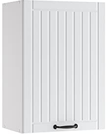 Vicco Hängeschrank Fame-Line, hängender Küchenschrank, Weiß Landhaus/Weiß, 50 cm