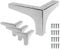 Cjueiom 10cm / 4 Inch Furniture Legs Chrome Sofa Legs Set of 4, Modern Table Legs Metal Triangle Furniture Feet, Sofa Foot Couch Legs Replacement for Cabinet Cupboard Chair Ottoman