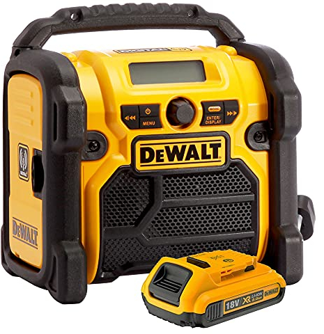 Dewalt DCR020 240v XR Compact DAB Digital Jobsite Radio -10.8v 14.4v 18v Battery