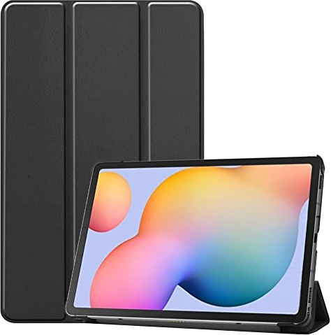 Kepuch Custer Cover per Samsung Galaxy Tab S6 Lite 2024 2022 2020 P620 P625 P627 P613 P619 P610 P615,PU-Pelle Case Custodia - Nero