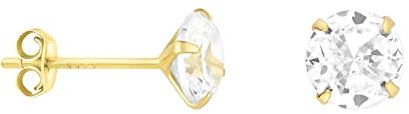 SOFIA MILANI - Boucles d'Oreilles pour Femme en Argent 925 - Plaqué Or - Clou d'Oreille en Forme de Pierres de Zircon Multicolores - E1774