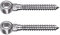 Insaga Charnière de Portail M12, 2pcs Quincaillerie à œillet Crochet à Vis de Ferme Robuste en Métal pour Clôture en Bois/Portail de Jardin/Portail de Champ/Allée avec Trou de 16mm, 11cm